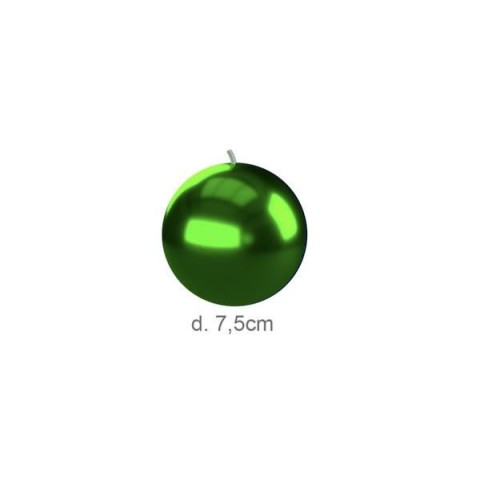 CANDELA SFERA D7.5 VERDE METAL